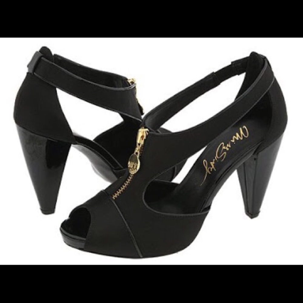 Size 10 Miss Sixty Lily Satin Upper Zipper Detail